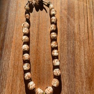 italian murano glass gold bead necklace